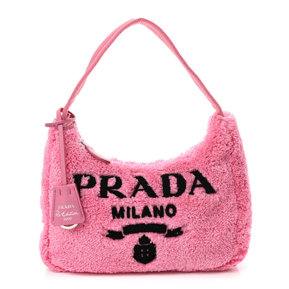 Prada Terry Cloth Mini Re-Edition 2000 Bag Petalo Black 1 of 9