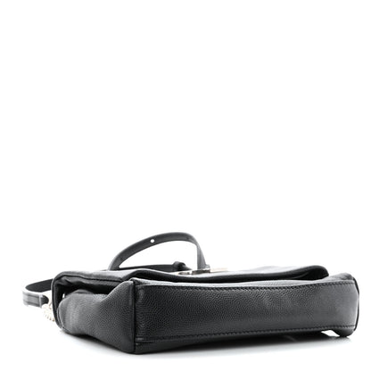 Saint Laurent Grain De Poudre Monogram Toy West Hollywood Fold-Over Bag Black 4 of 9