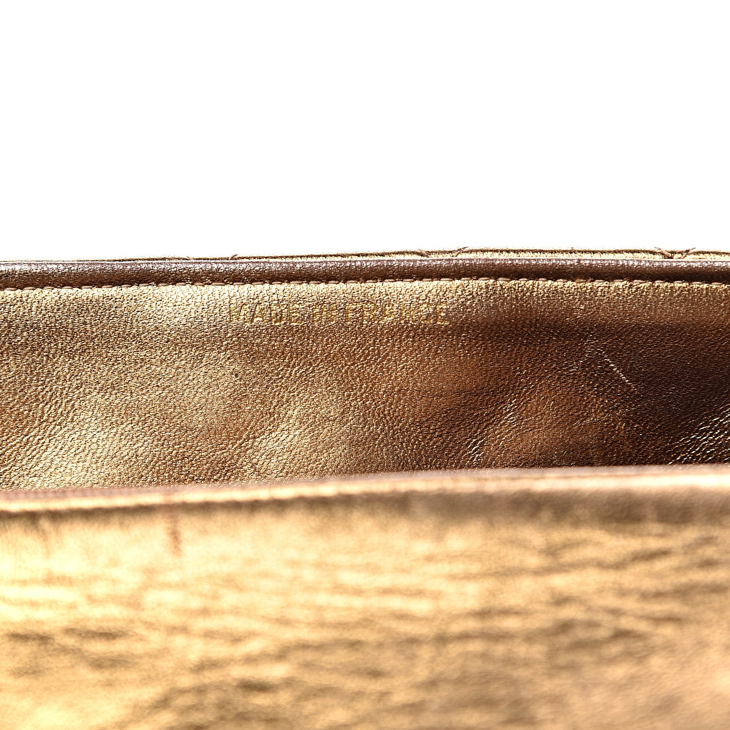 Chanel Metallic Lambskin Quilted Mini Square Flap Gold 14 of 19