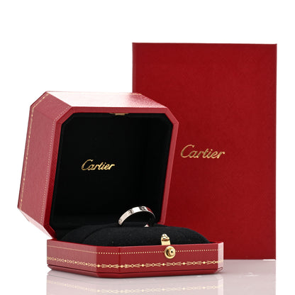 Cartier 18K White Gold 3.5mm LOVE Wedding Band Ring 56 7.5 5 of 5