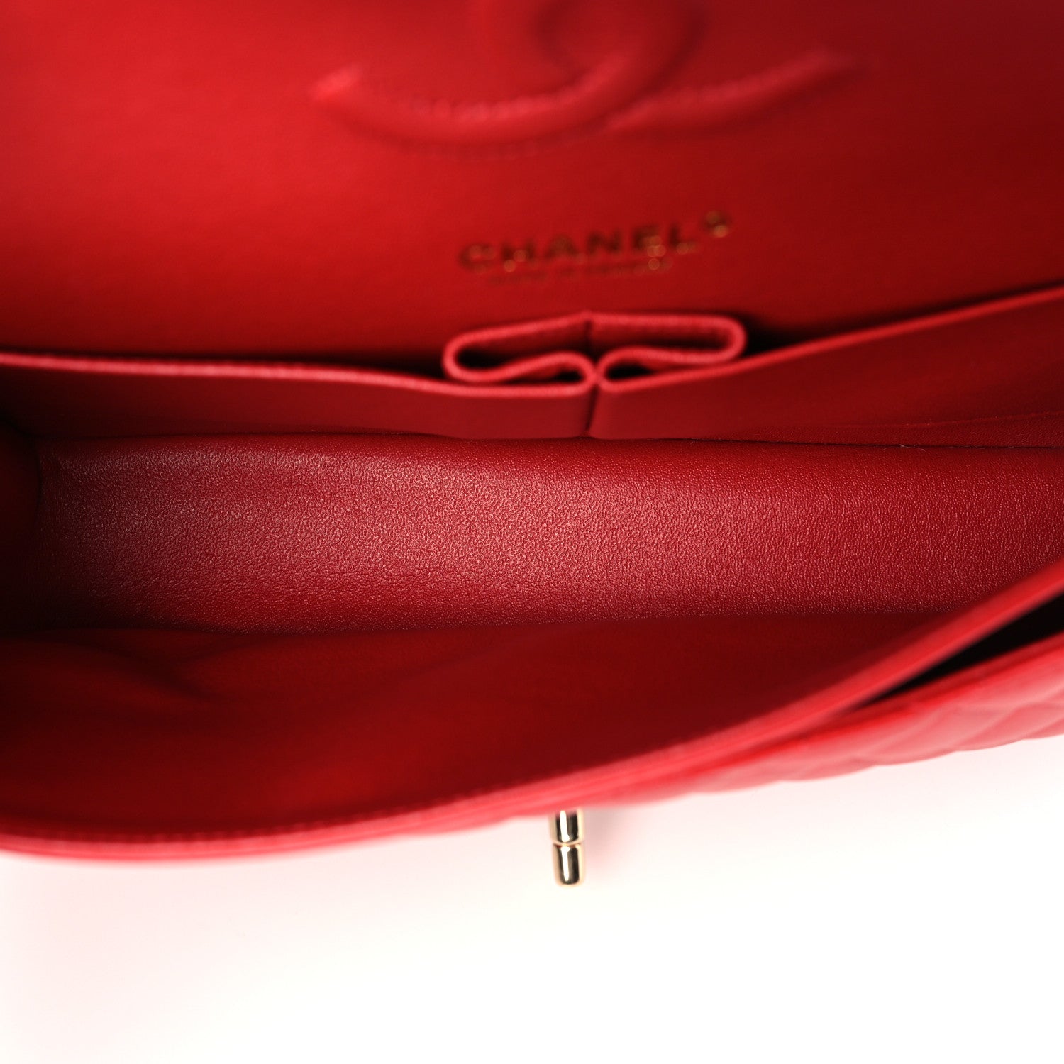 Chanel Lambskin Quilted Medium Double Flap Red 5 of 9