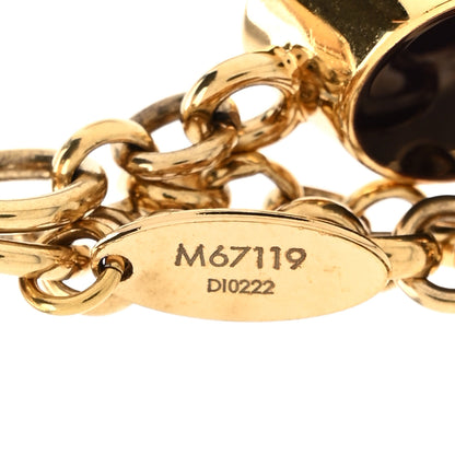 Louis Vuitton Metal Enamel Fleur De Monogram Bag Charm Dore 4 of 4