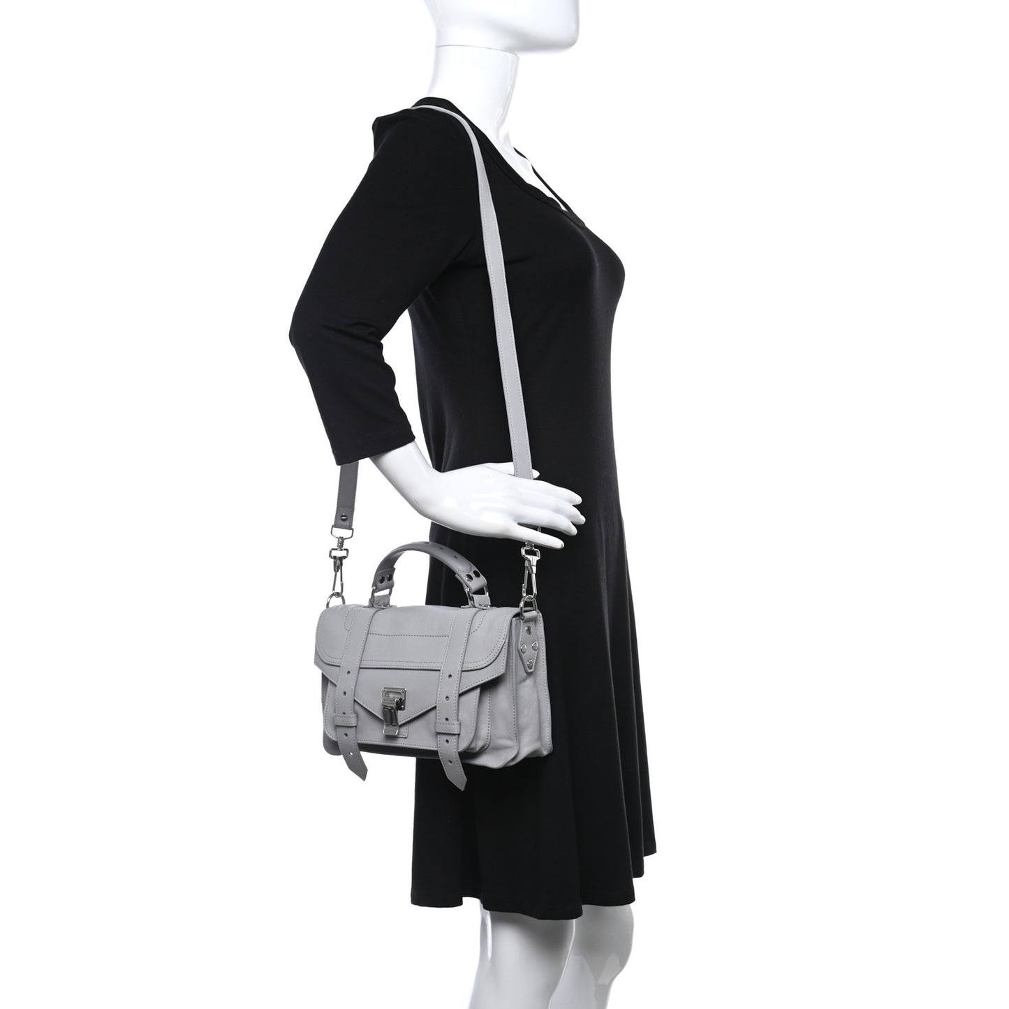 Lambskin Tiny PS1 Satchel Fog