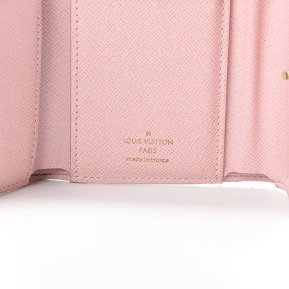 Louis Vuitton Damier Azur Victorine Wallet Rose Ballerine 6 of 15