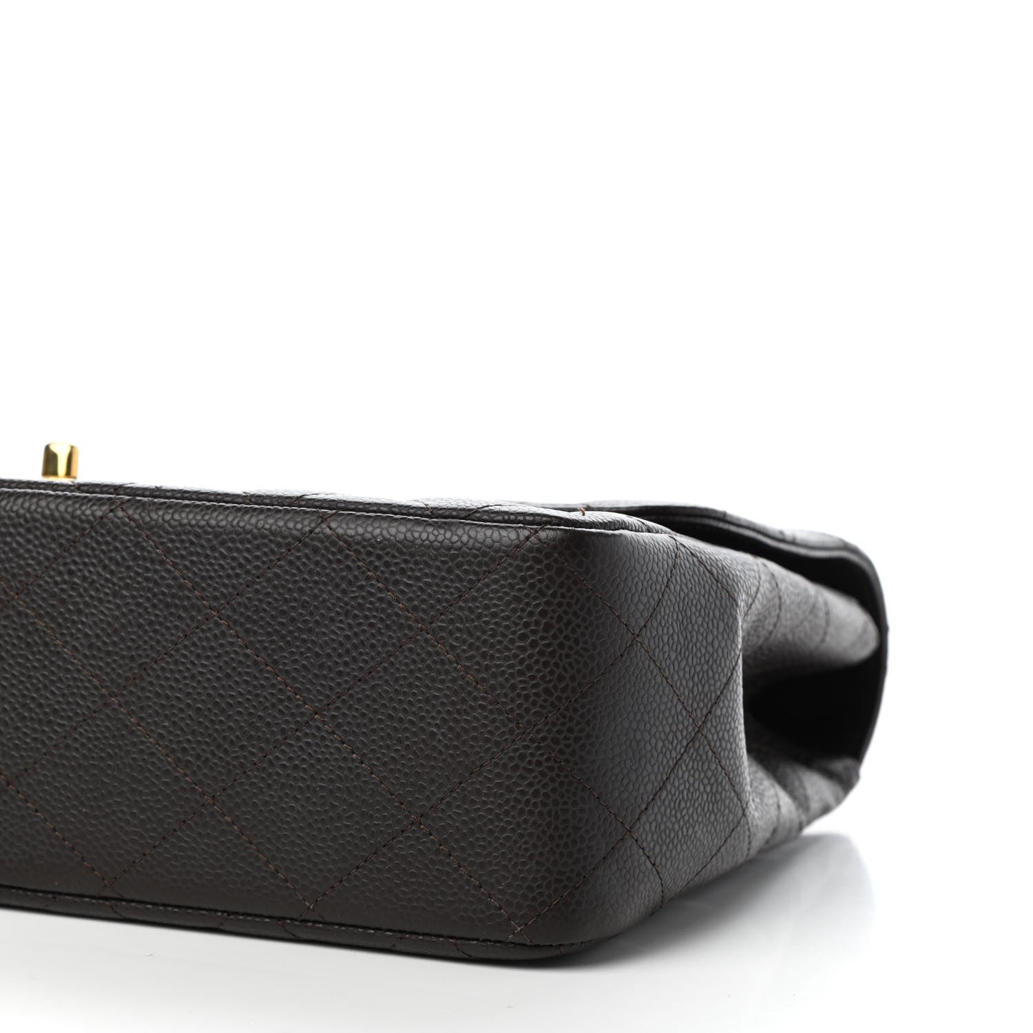 Chanel Caviar Quilted Jumbo Single Flap Dark Brown 11 of 11