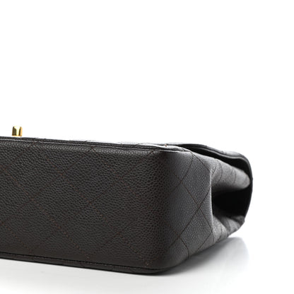 Chanel Caviar Quilted Jumbo Single Flap Dark Brown 11 of 11