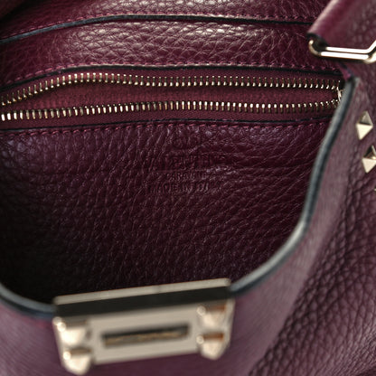 Valentino Garavani Pebbled Calfskin Small Rockstud Flip-Lock Messenger Bag Vinaccia 6 of 10