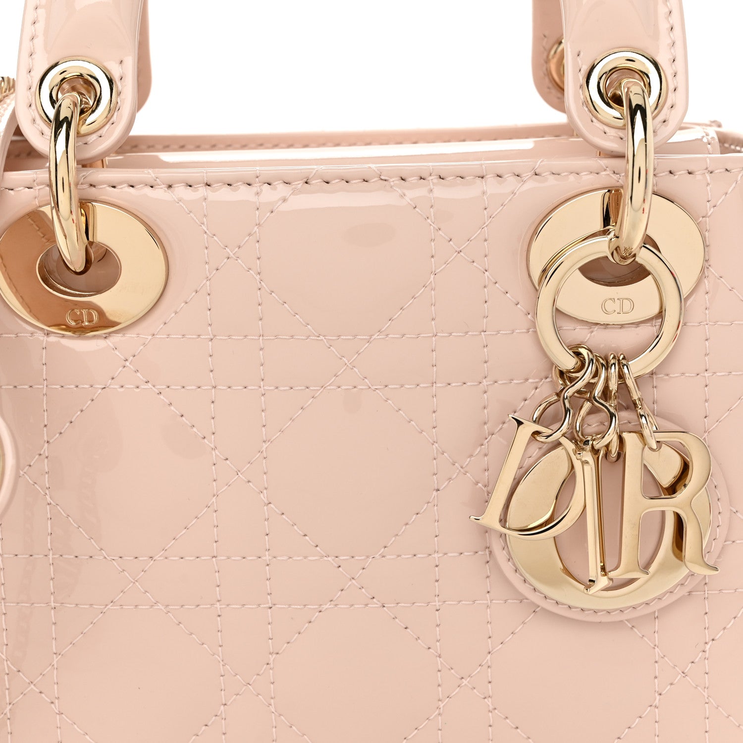 Christian Dior Patent Cannage Mini Lady Dior Light Pink 7 of 9