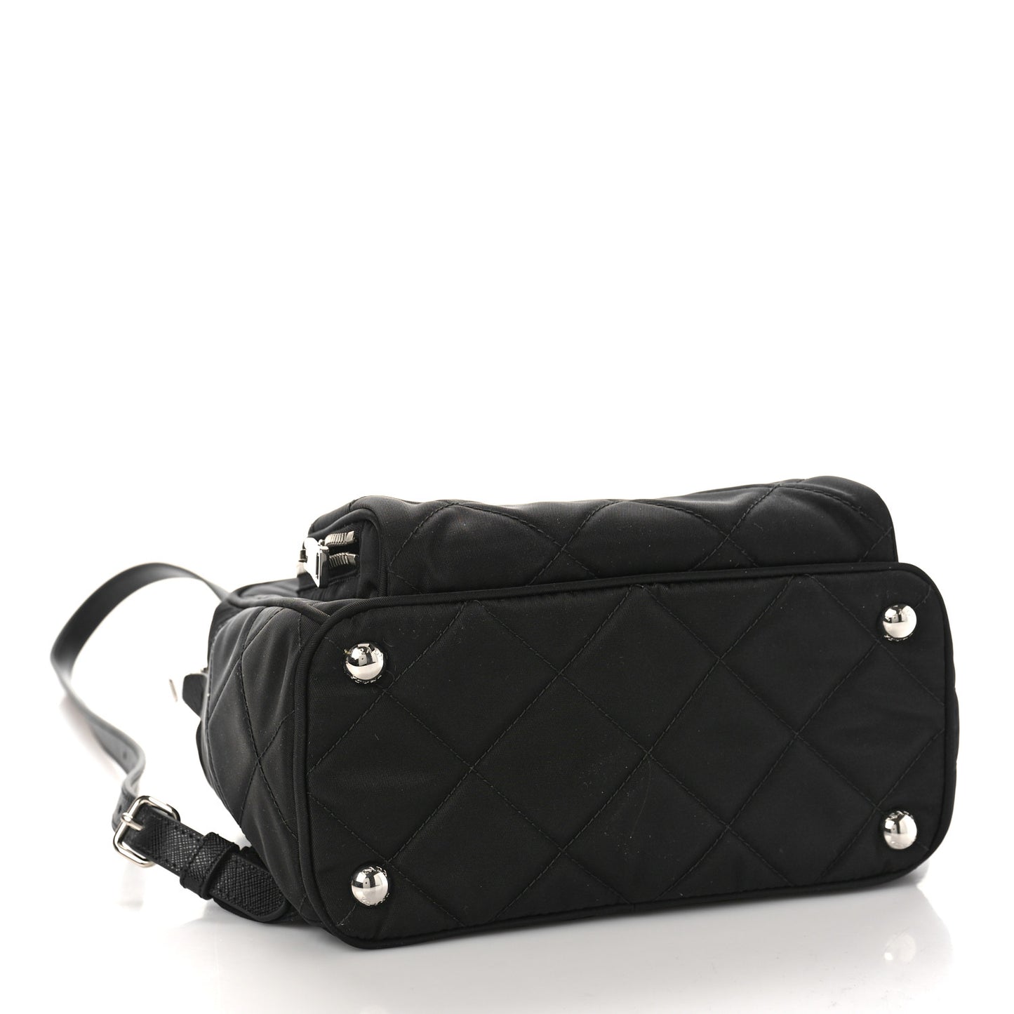 Nylon Tessuto Impuntu Quilted Backpack Black