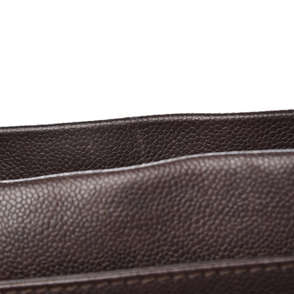 Chanel Caviar Large CC Tuck Tote Dark Brown 8 of 17