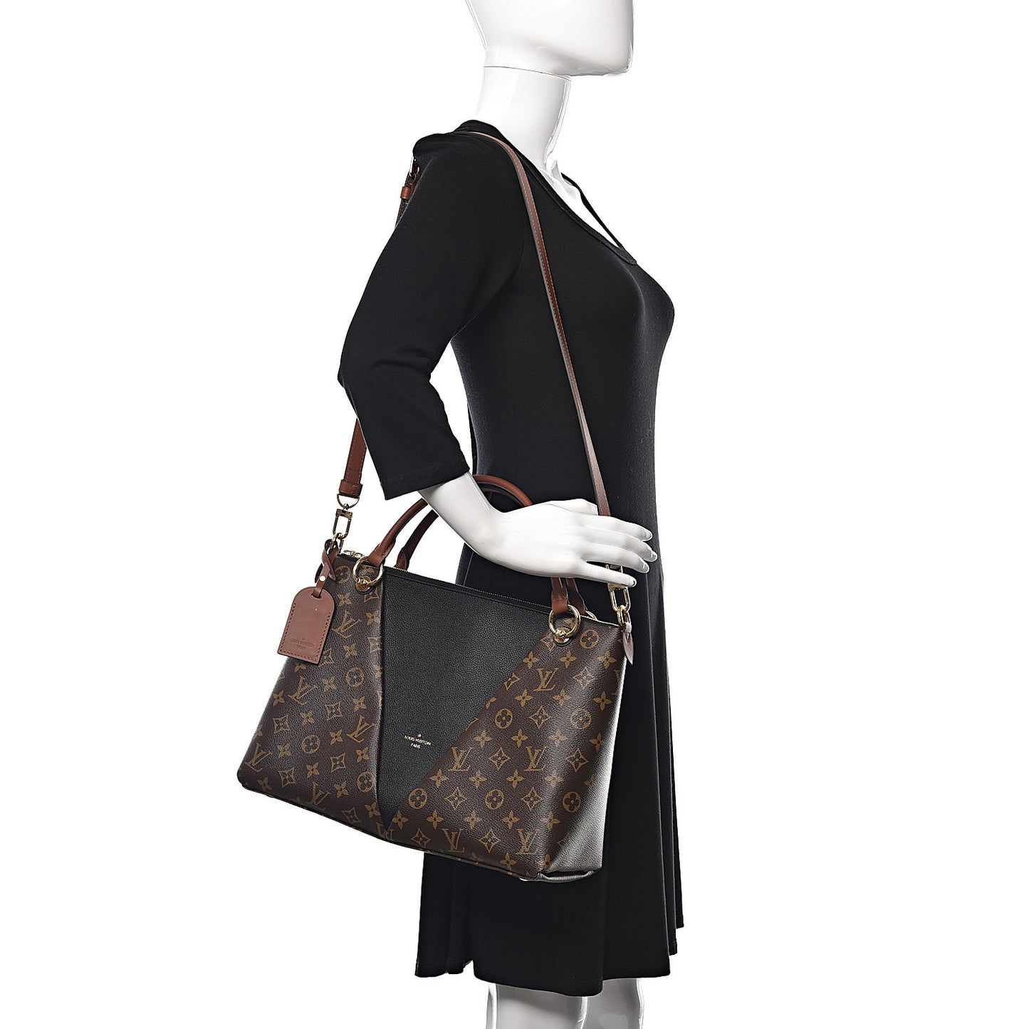 Monogram V Tote MM Black