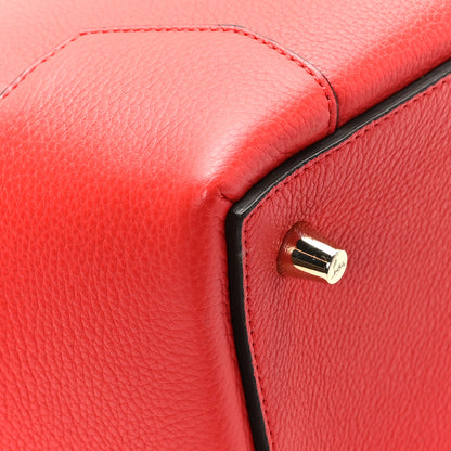 Christian Louboutin Suede Grained Calfskin Studded Small Eloise Tote Red 7 of 10