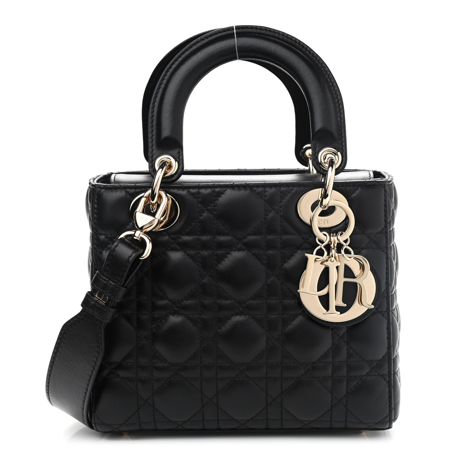 Christian Dior Lambskin Cannage Small My ABCDior Lady Dior Black 1 of 9