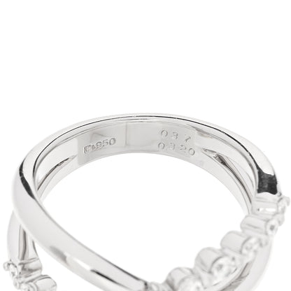 Parker & West by FASHIONPHILE Platinum Diamond .69 Crossover Ring 53 6.5 7 of 7