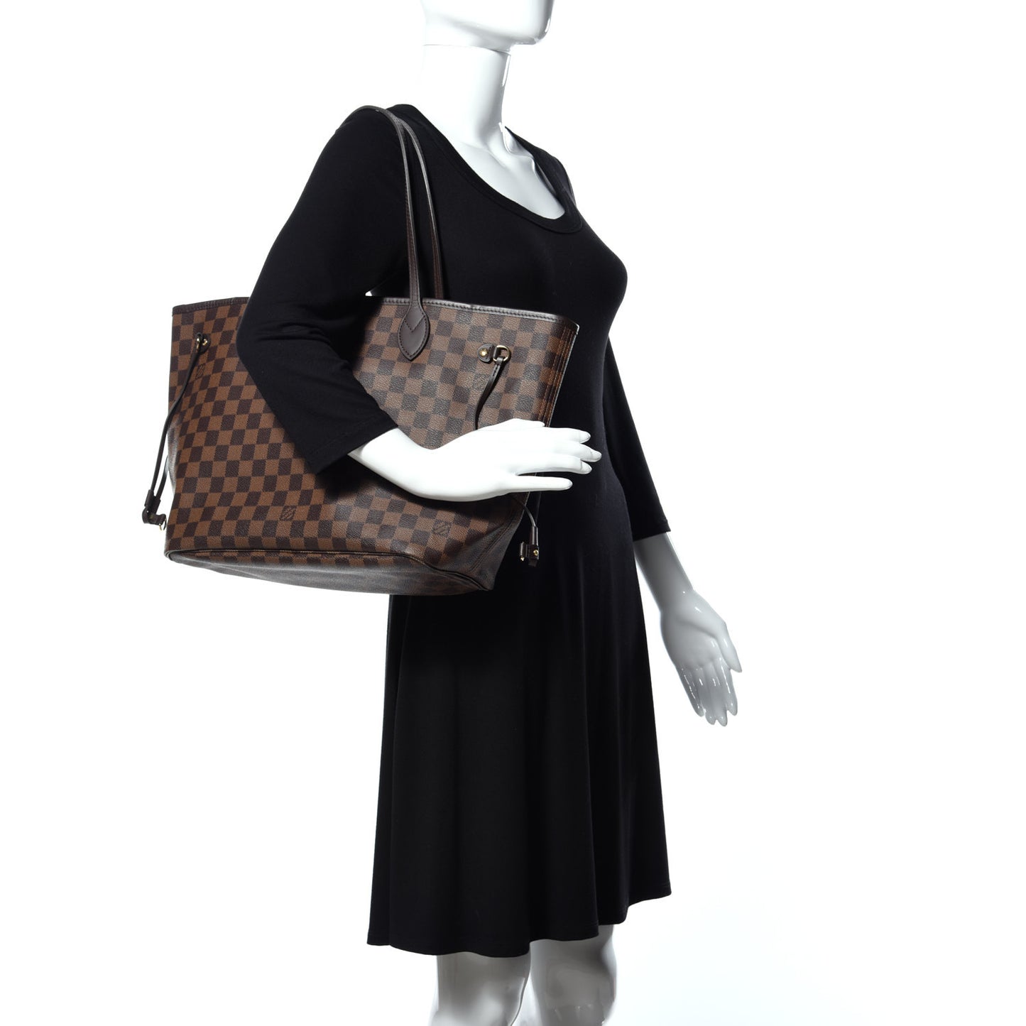 Damier Ebene Neo Neverfull MM Rose Ballerine