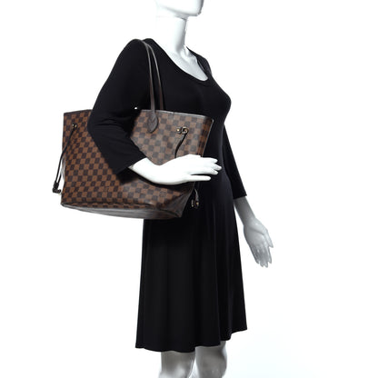 Louis Vuitton Damier Ebene Neo Neverfull MM Rose Ballerine 2 of 15
