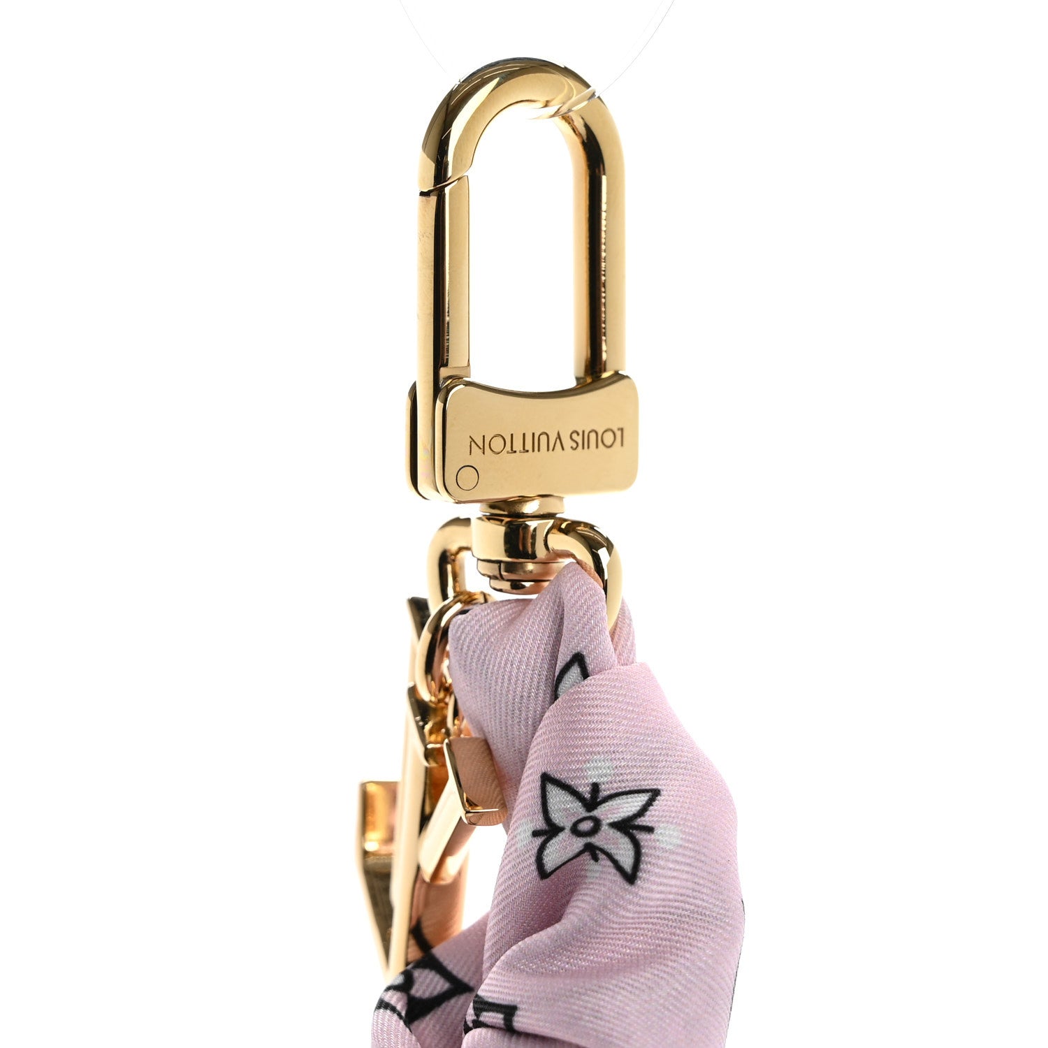 Louis Vuitton Monogram Bandana Bag Charm Pink 3 of 5