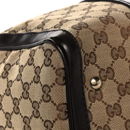 Gucci Monogram Vintage Web Medium Boston Dark Brown 9 of 14