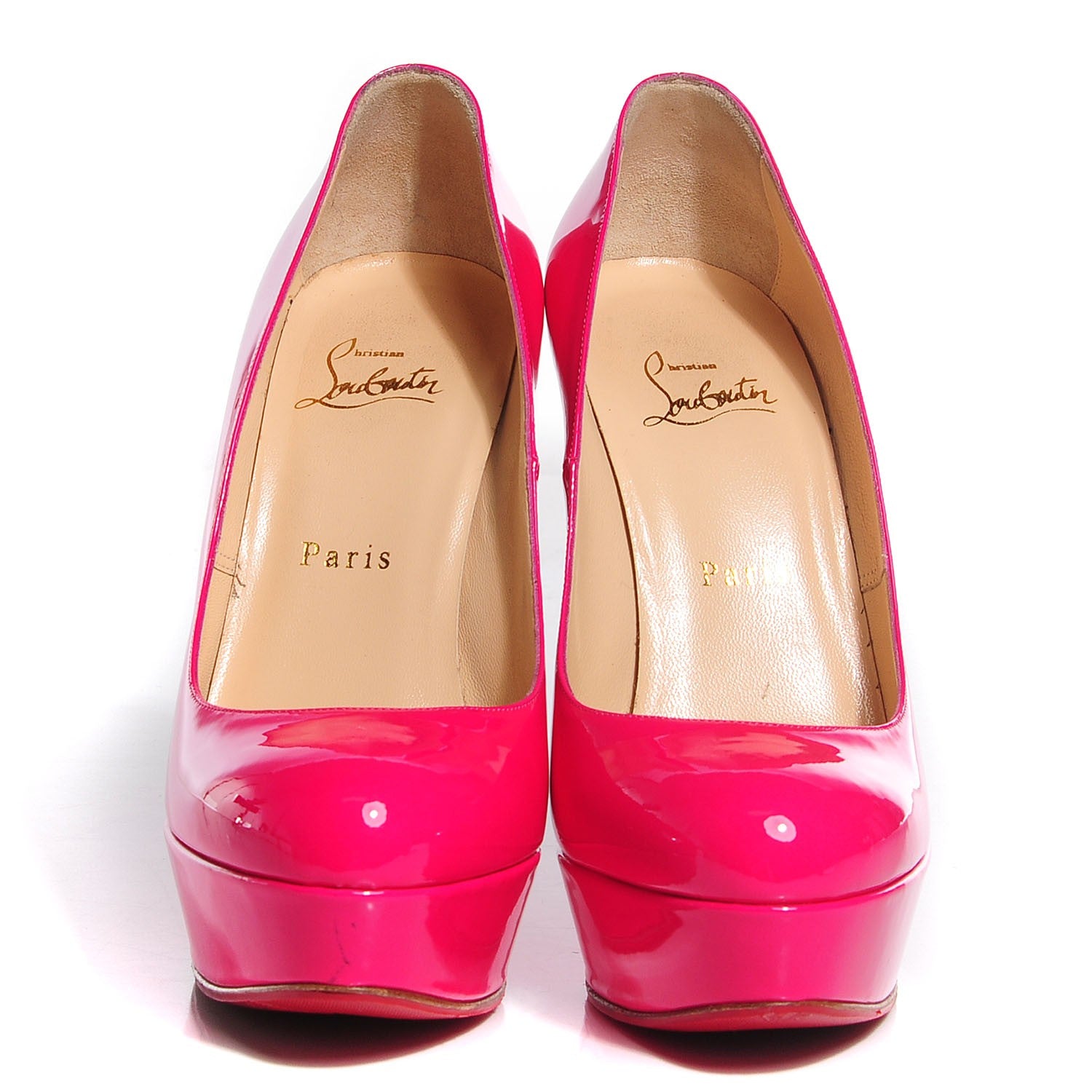 Christian Louboutin Patent Bianca 140 Pumps 38 Hot Pink 2 of 7