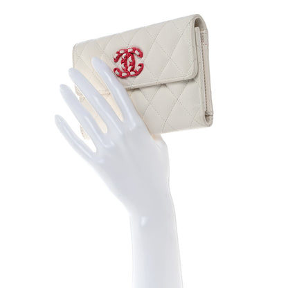 Chanel Caviar Quilted Chanel 19 Flap Wallet White Pink 2 of 9