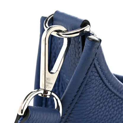 Hermes Taurillon Clemence EVELYNE III PM  Bleu Agate 10 of 10