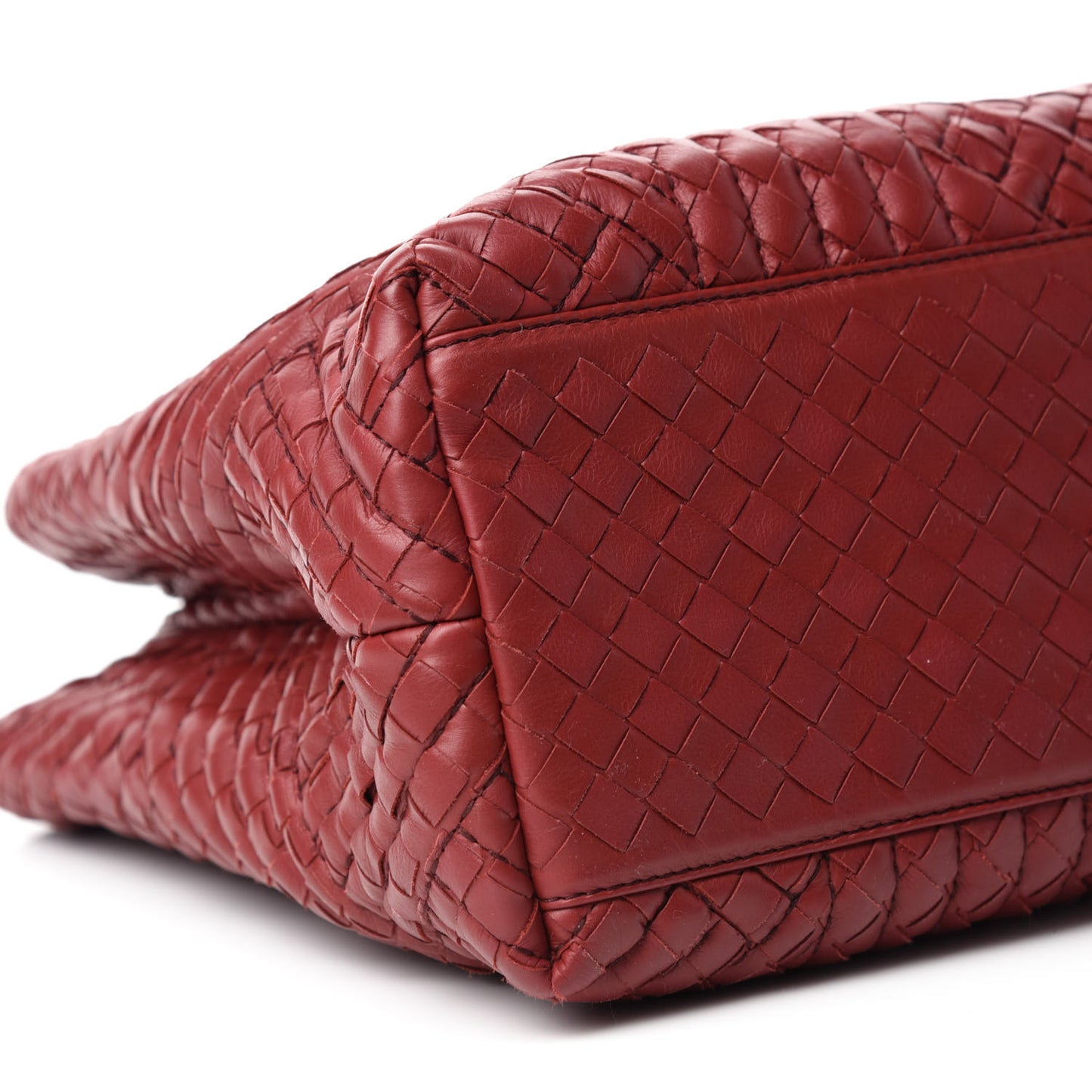 Nappa Intrecciato Medium Tote Red