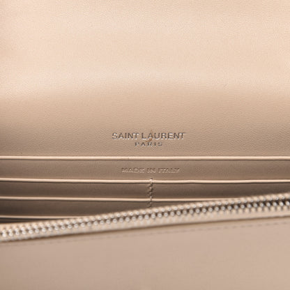 Saint Laurent Smooth Calfskin Classic Monogram Kate Tassel Chain Wallet Nude Powder 6 of 12
