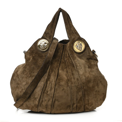 Gucci Suede Medium Hysteria Hobo Taupe 1 of 7