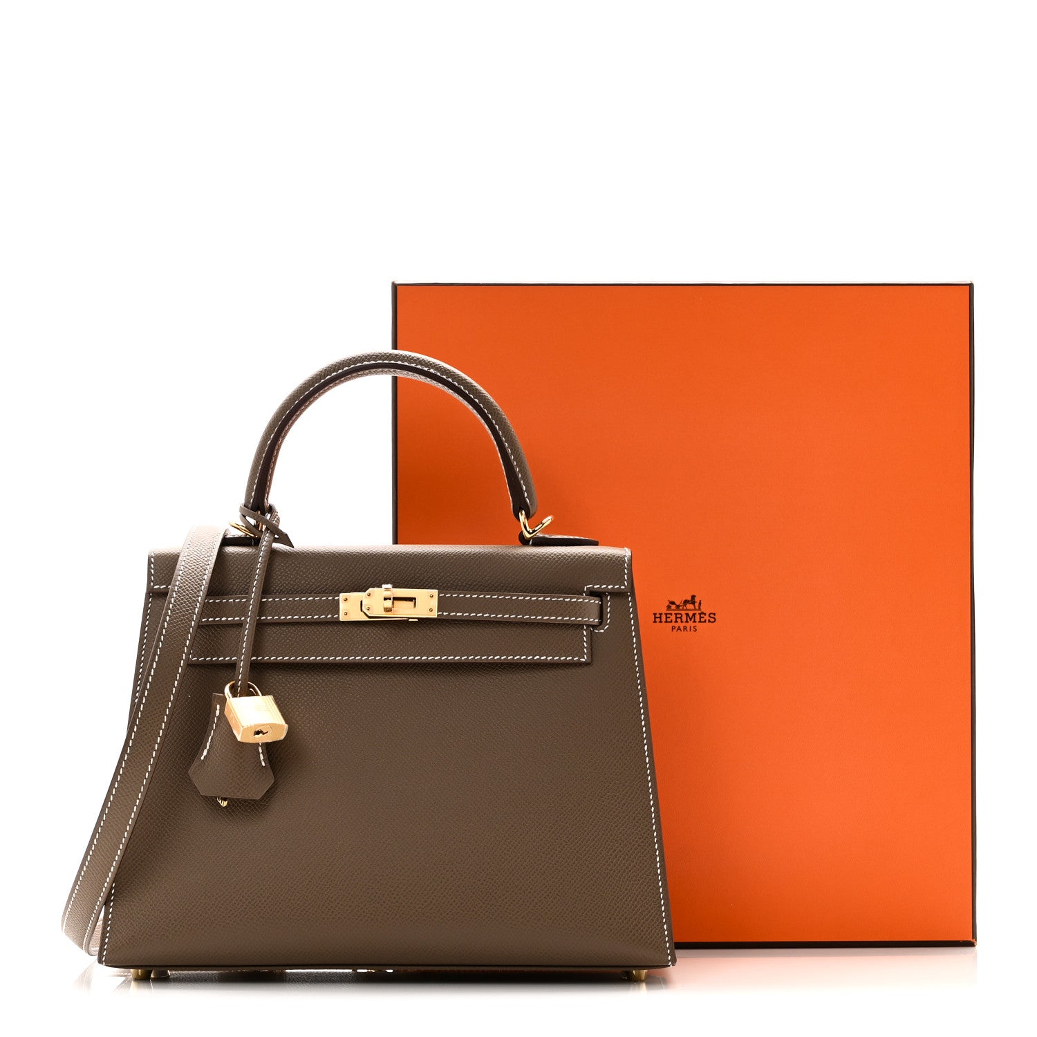 Hermes Epsom Kelly Sellier 25 Etoupe 11 of 11