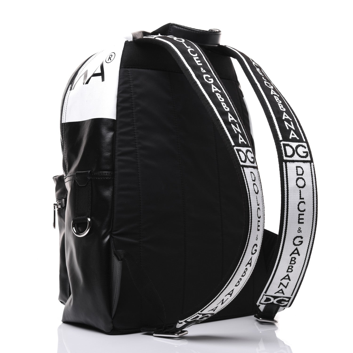 Dolce & Gabbana Calfskin Coated Canvas Vulcano Backpack Black 2 of 20