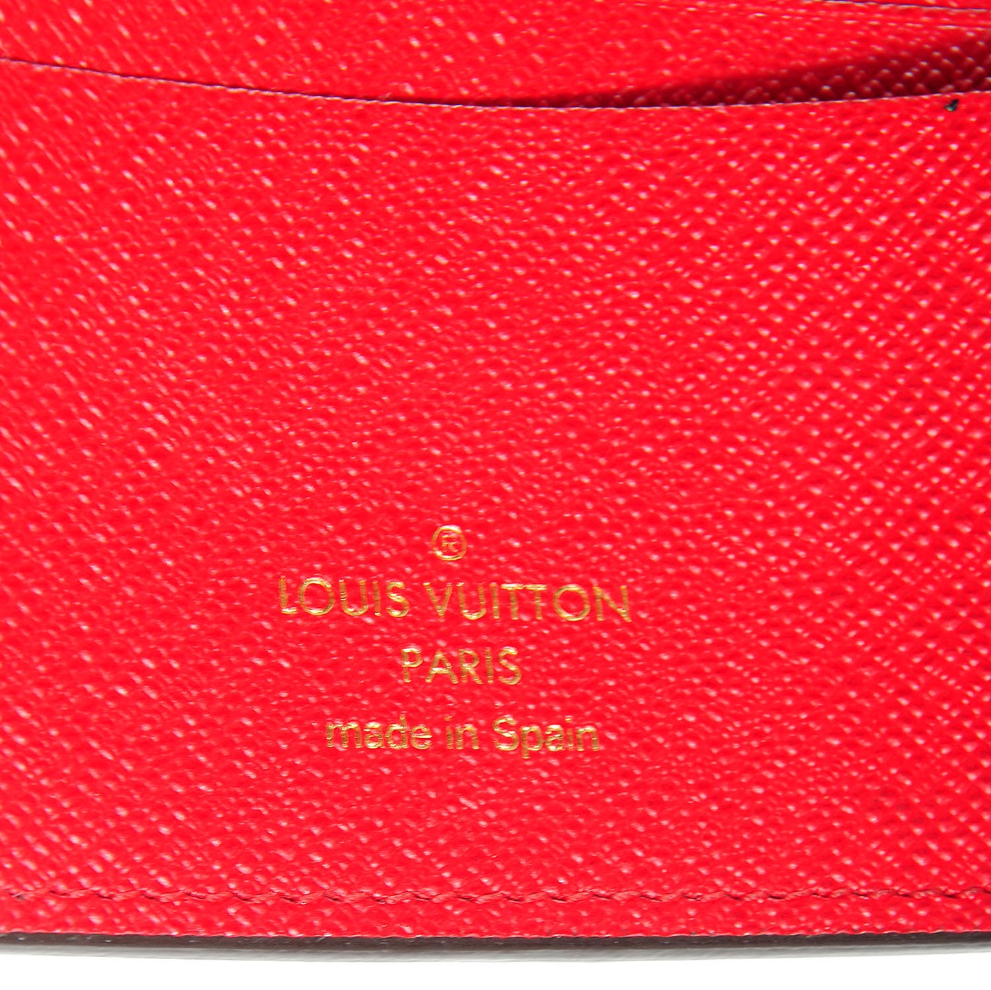 Damier Ebene Insolite Wallet Red