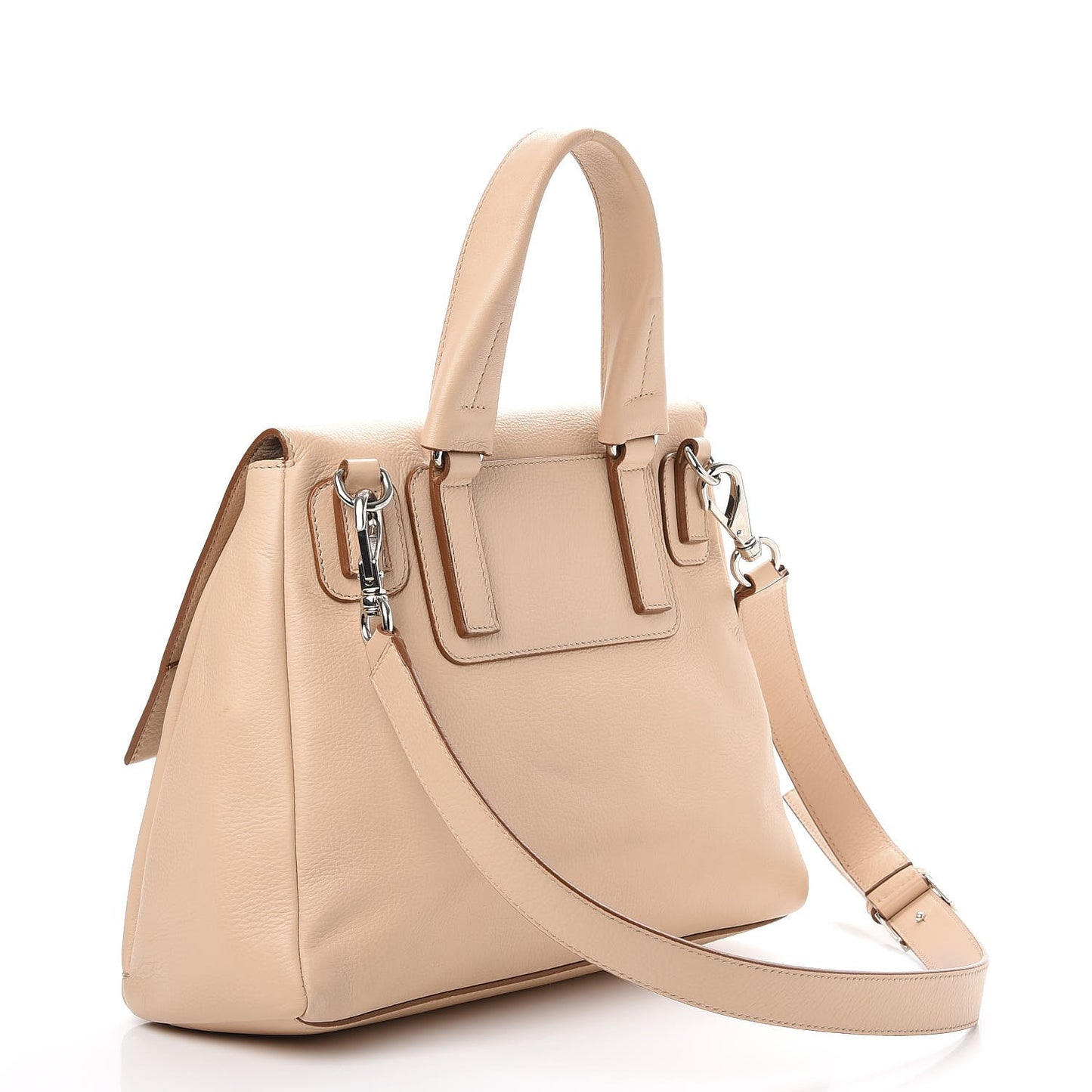 Calfskin Mini Pandora Pure Flap Bag Sand