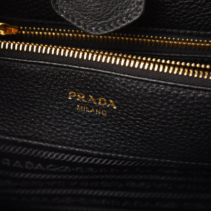 Prada Vitello Daino Tote Black 8 of 9