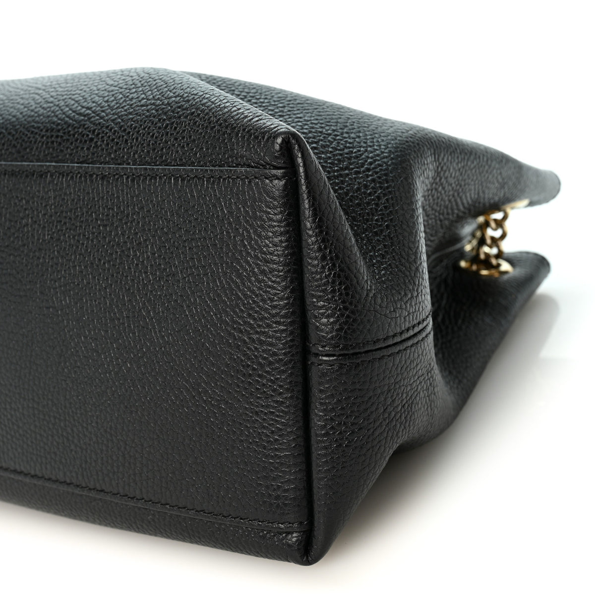 Gucci Pebbled Calfskin Medium Soho Chain Shoulder Bag Black 10 of 10