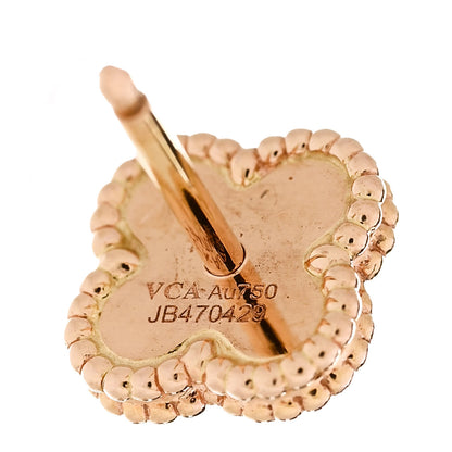 Van Cleef & Arpels 18K Rose Gold Sweet Alhambra Earrings 4 of 5