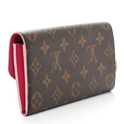 Louis Vuitton Monogram Bloom Flower Emilie Wallet Fuchsia 3 of 8