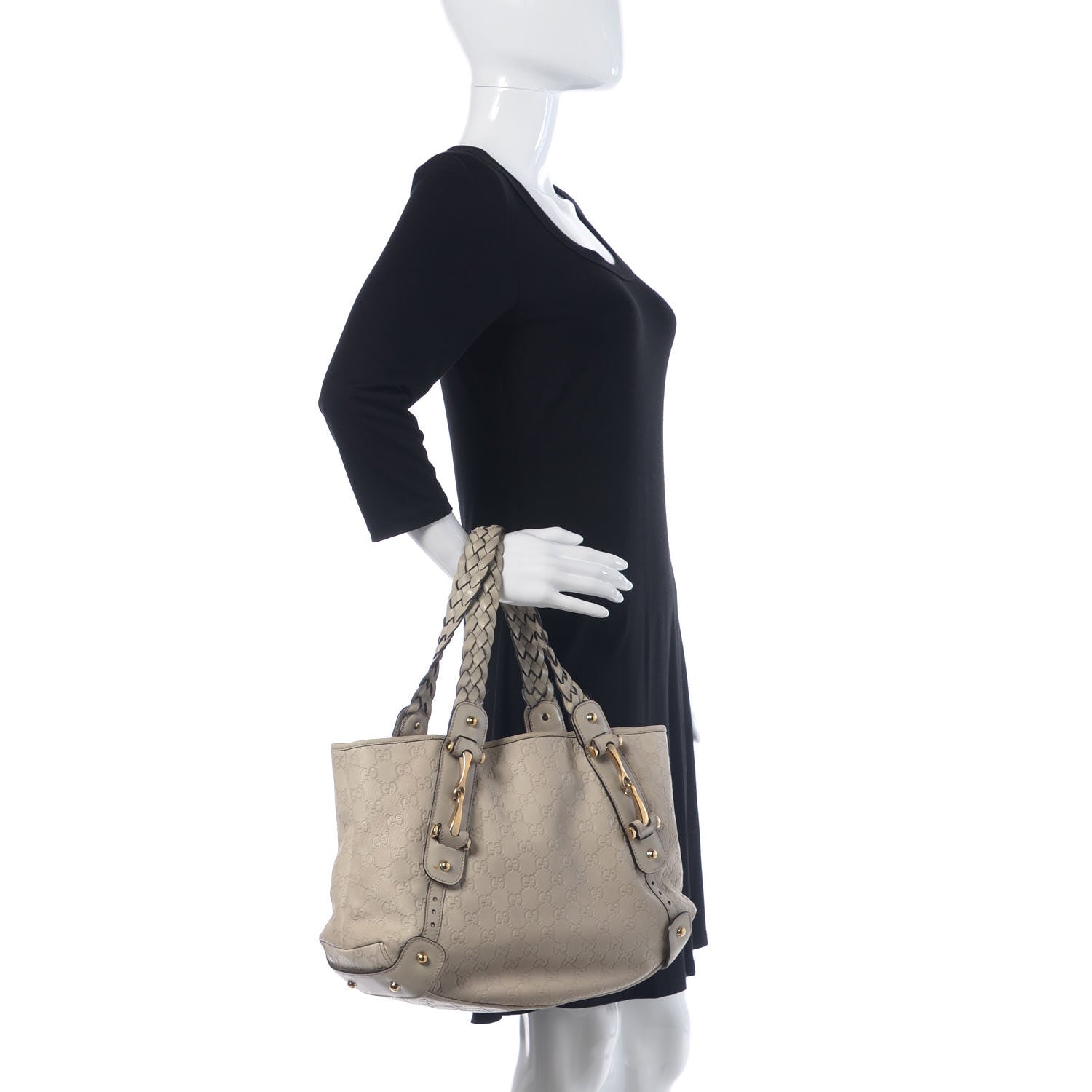 Gucci Guccissima Small Pelham Shoulder Bag Off White 2 of 14