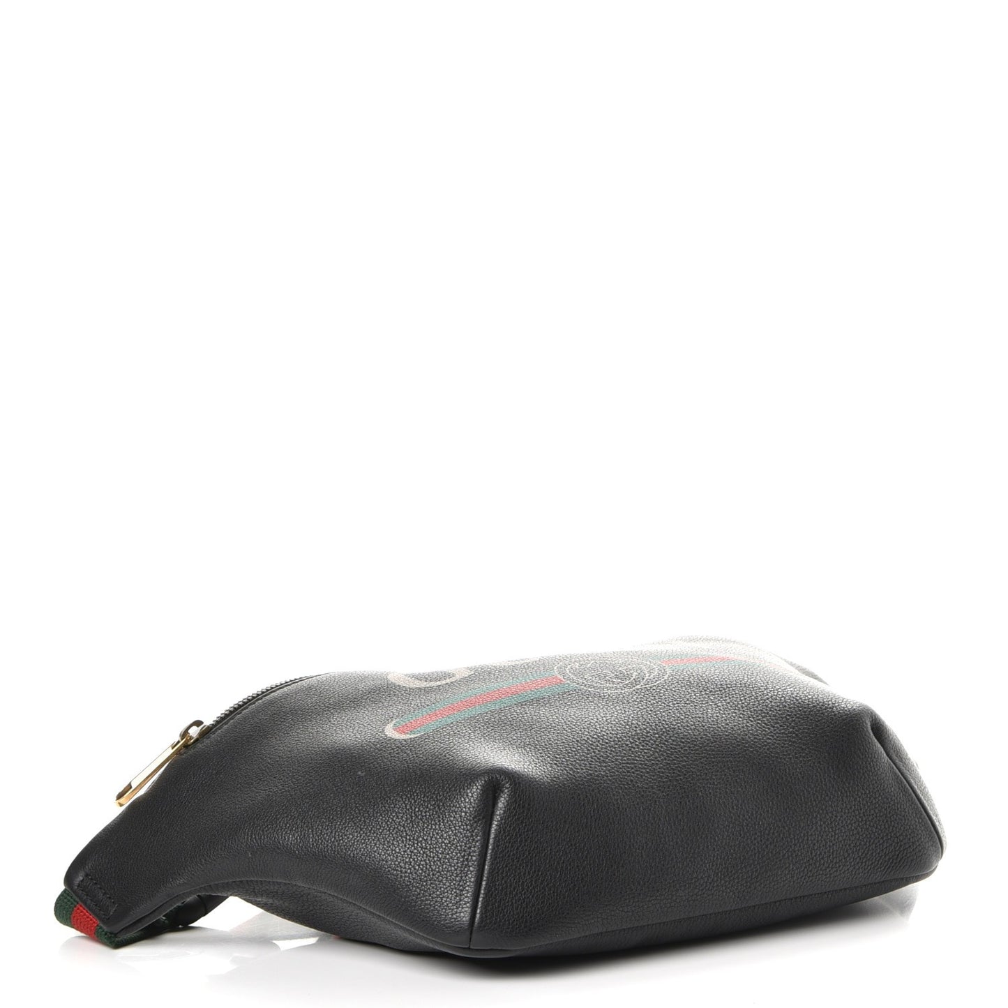 Grained Calfskin Logo Belt Bag Black