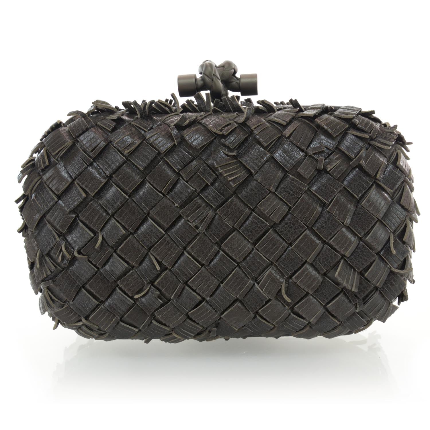 Bottega Veneta Sfrangiato Knot Clutch Nero Black 1 of 6