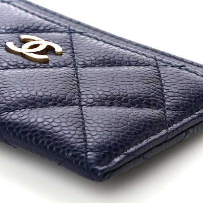 Chanel Caviar Quilted Card Holder Navy 10 of 11