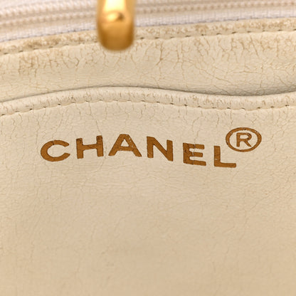 Chanel Caviar Quilted Shopper Tote White 6 of 12