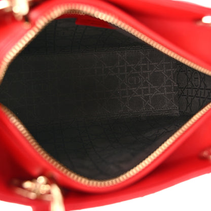 Christian Dior Lambskin Cannage Medium Lady Dior Red 5 of 10
