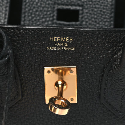 Hermes Togo Birkin 25 Black 6 of 10