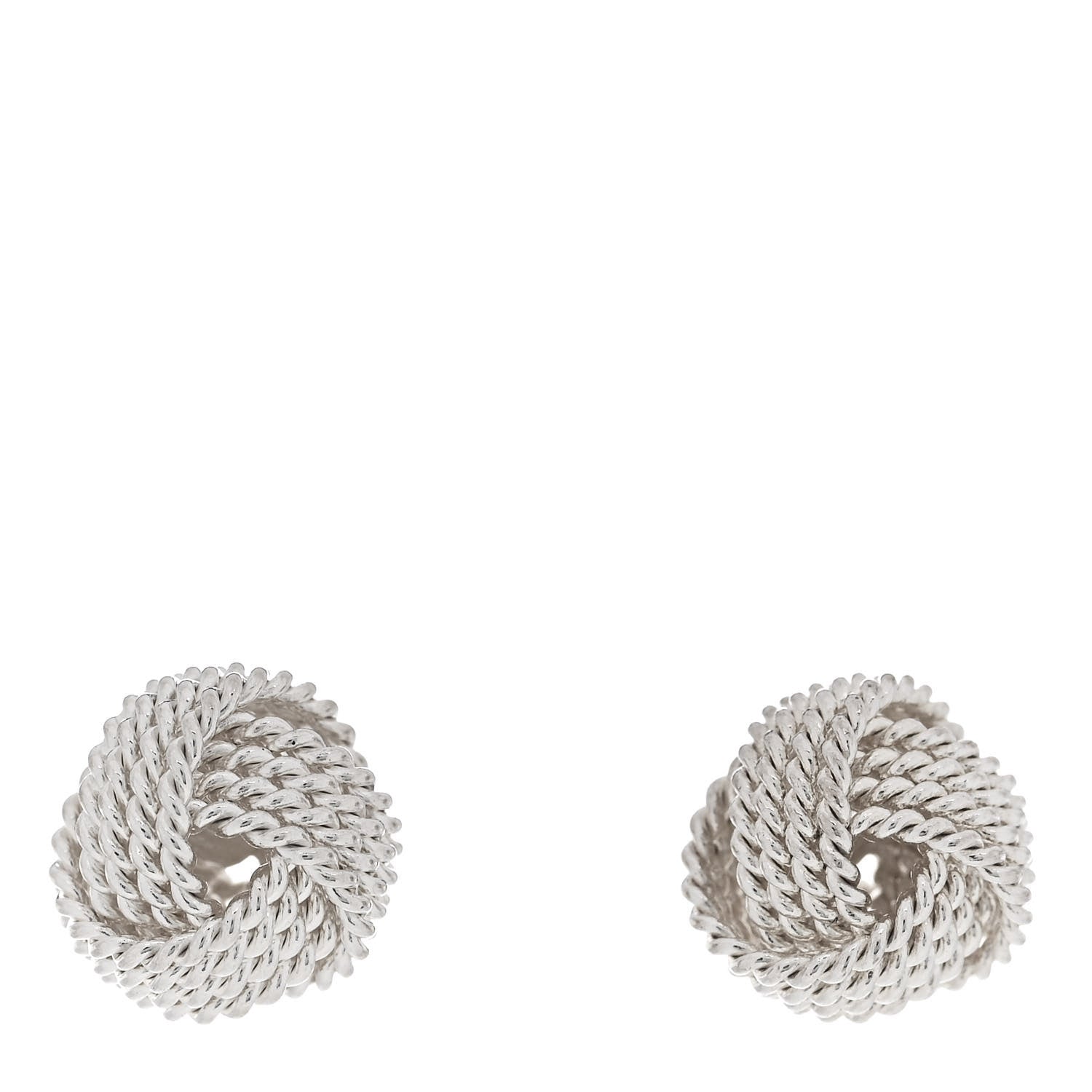 Tiffany Sterling Silver Twist Knot Earrings 1 of 4