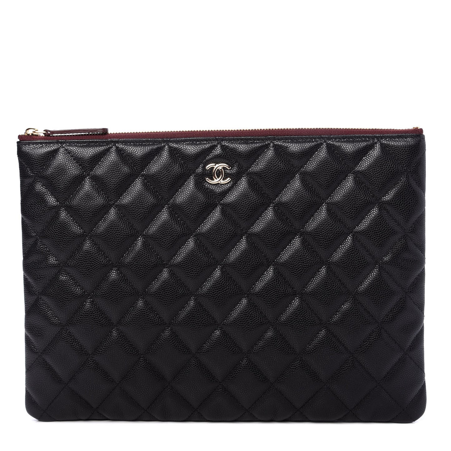 Caviar Quilted Medium Cosmetic Case Black