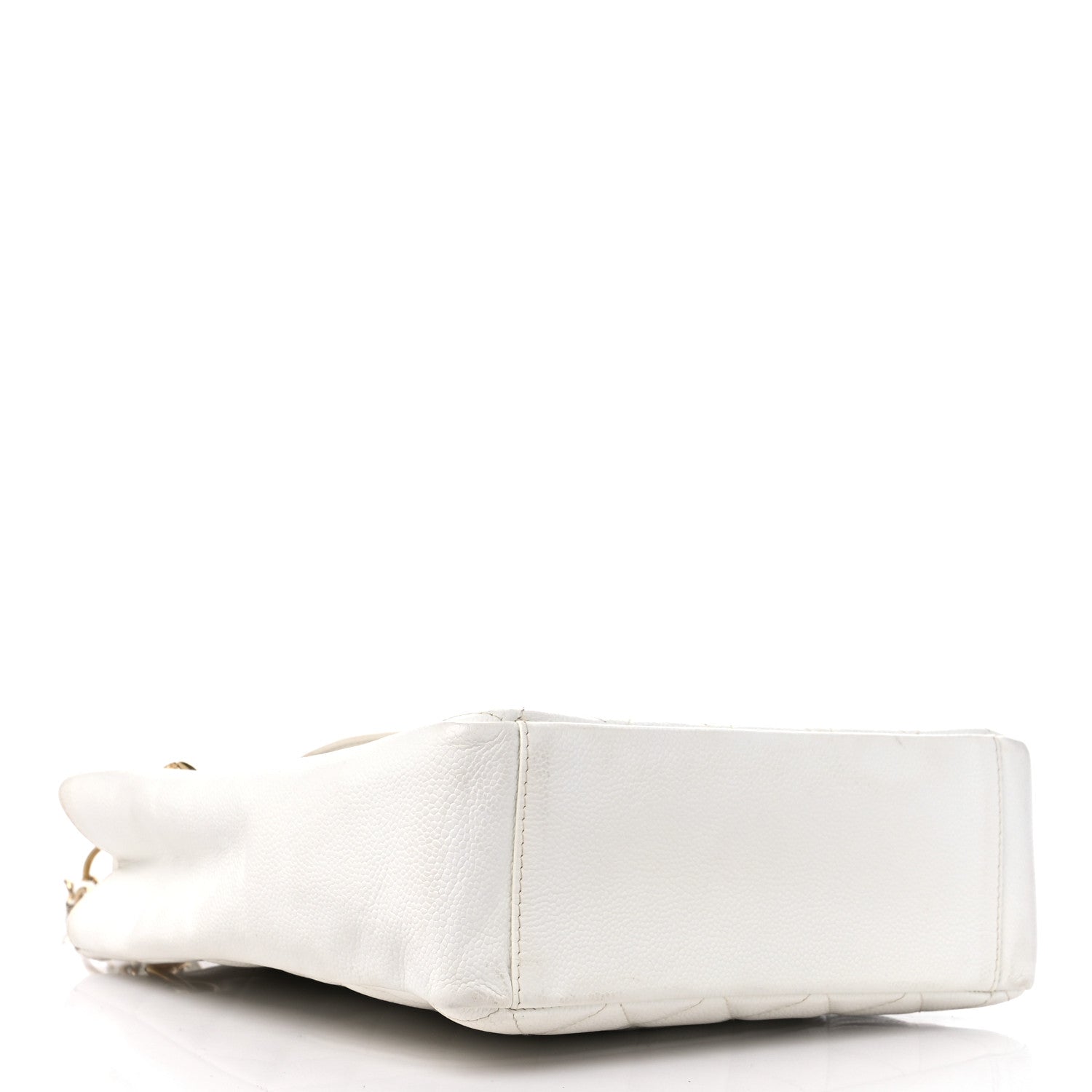 Chanel Caviar Quilted Petit Shopping Tote PST White 4 of 18