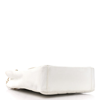 Chanel Caviar Quilted Petit Shopping Tote PST White 4 of 18