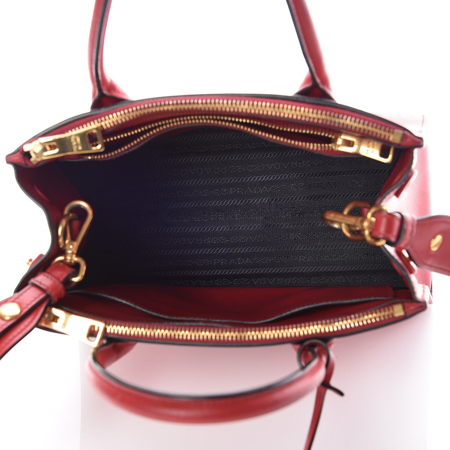 Saffiano City Calfskin Small Esplanade Tote Rosso