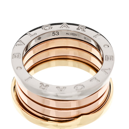 Bulgari 18K Rose White Yellow Gold B.Zero1 Four-Band Ring 53 6.5 4 of 6