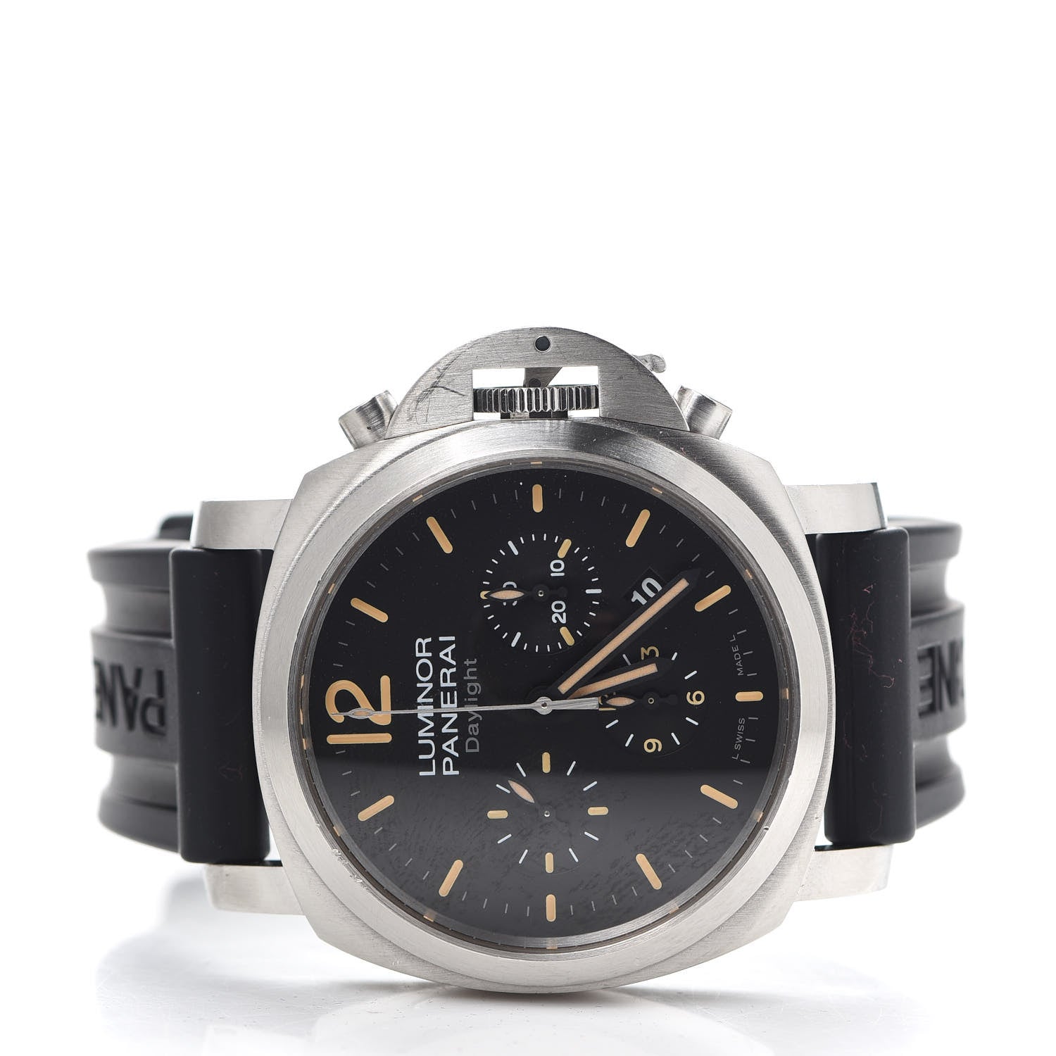 Panerai Stainless Steel Rubber 44mm Luminor Daylight Chronograph Automatic Watch Black PAM00356 2 of 6